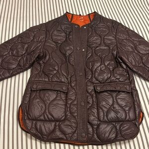 Mango Burgundy Quilted Jacket